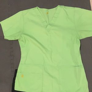 Wonder Wink Apple Green scrub tops